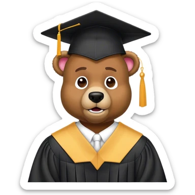 Kanye west graduation bear with his jaw dropped  sticker