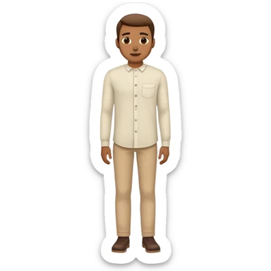 man standing full body long sleeve shirt sticker