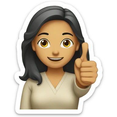 A PAKISTANI WOMAN WITH THUMBS UP sticker