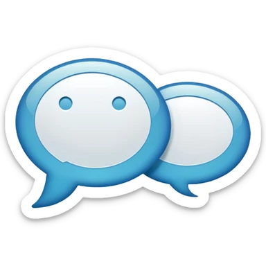 double speech bubbles overlapping sticker