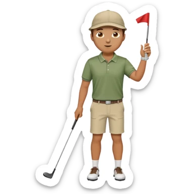 man playing golf fuul body sticker