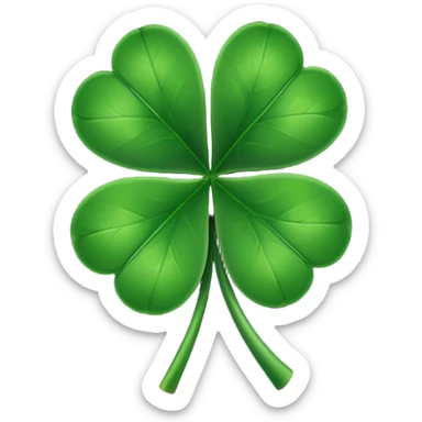 5 leaf clover in black sticker