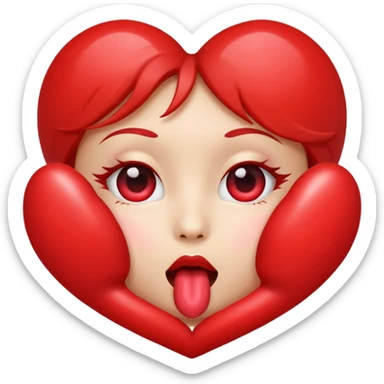 Heart eyes emoji blowing kiss sticker