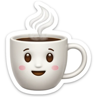 A coffe cup sticker