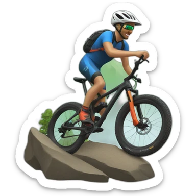 Mountain biker sticker