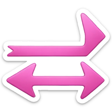 pink arrow looking left sticker