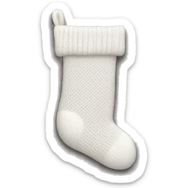 White knit stocking  sticker
