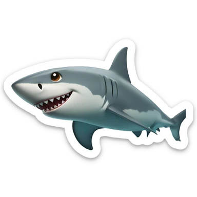 shark surfing on a clownfi sticker