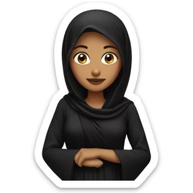 Saudi Arabia woman with black dress sticker