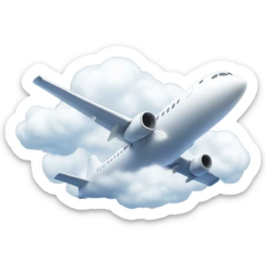 Plain in the clouds sticker