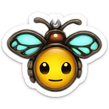 Firefly pendant necklace sticker