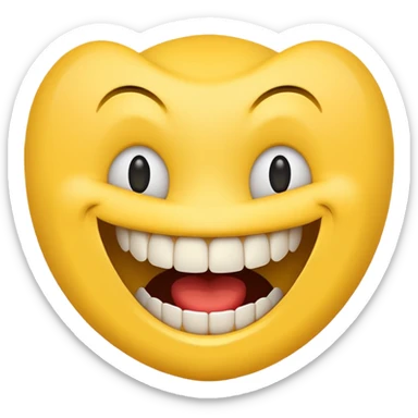 Weird creepy smile emoji sticker