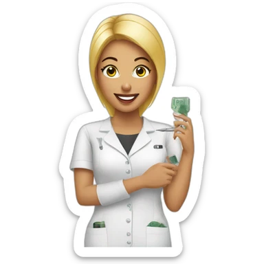 nail technician money sticker