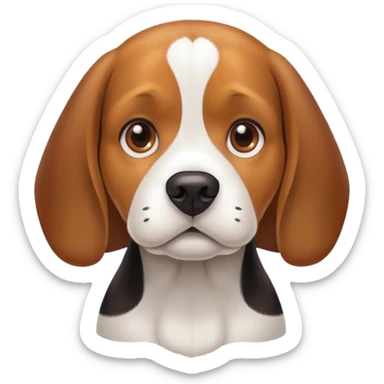 realistic beagle portrait sticker