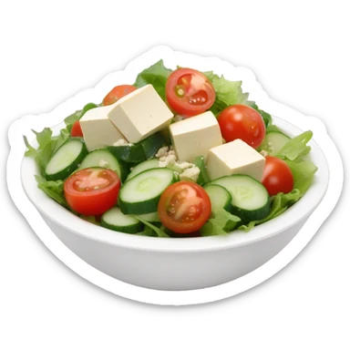 Tofu salad sticker