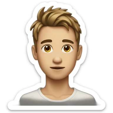 Boy with crooked neck sticker