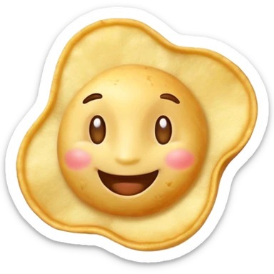 happy potato chip smiling joyfully sticker