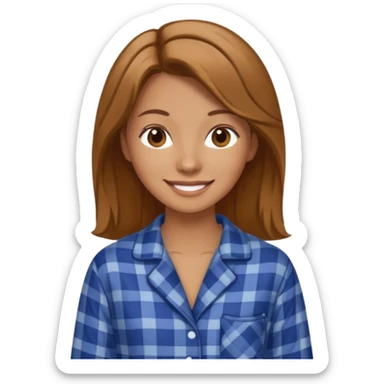 Pijama mujer castaña sticker