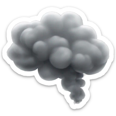 Wispy grey smoke  sticker