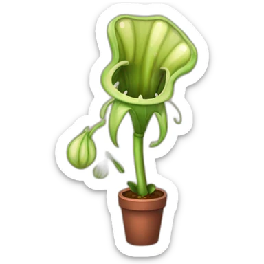 zombie Carnivorous plant sticker
