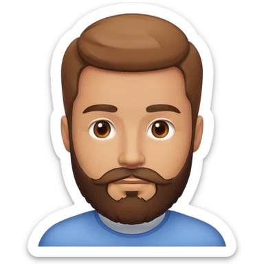 realistic male portrait with beard sticker