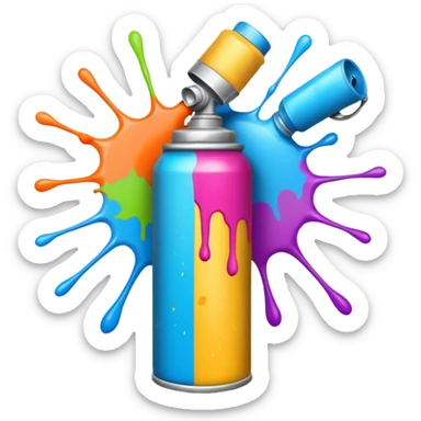 Spray paint sticker