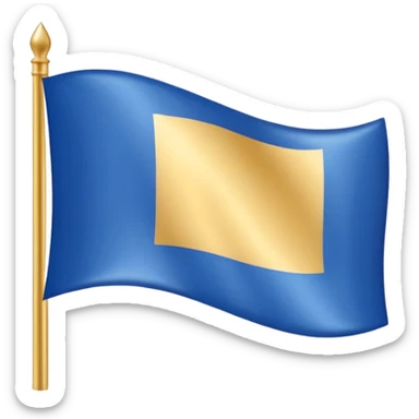 Make a golden and blue colour of flag and add a T letter in middle , makes like a country flag and made shiby sticker