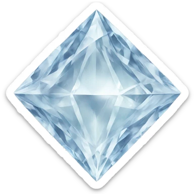 Ice chiseled white diamond sticker