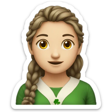Irish girl studying sticker