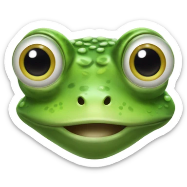 frog eith big eyes sticker
