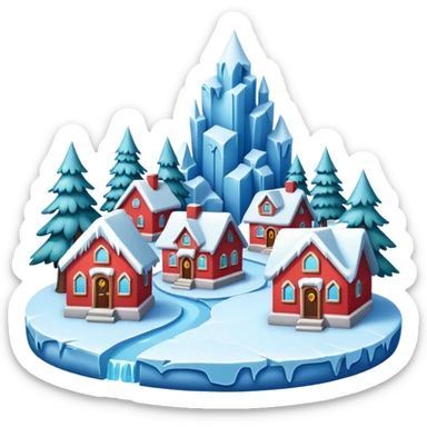 frozen houses sticker