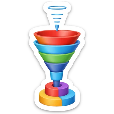 Marketing funnel sticker