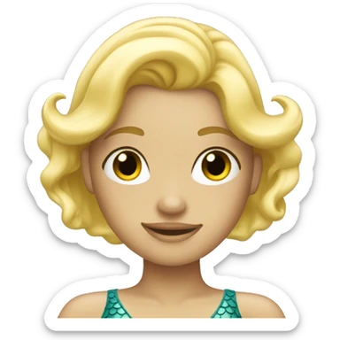 Blonde mermaid sticker