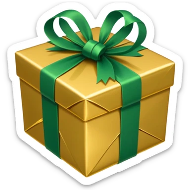 gift in golden and green shadows sticker