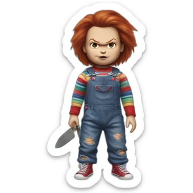 Poupée chucky sticker