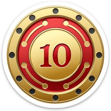 thick casino token sticker