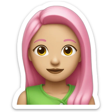pink and green sticker