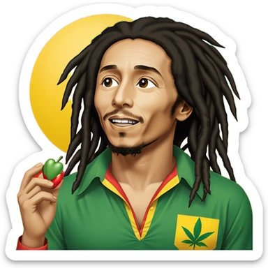 Create emoji quiz for 20 famous Bob Marley Song titles  sticker