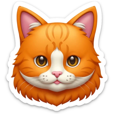 tierno gatito naranja sticker