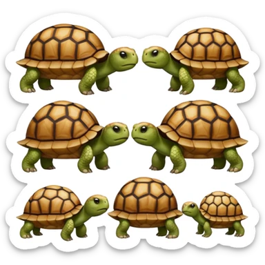 Tortoises in confusion sticker