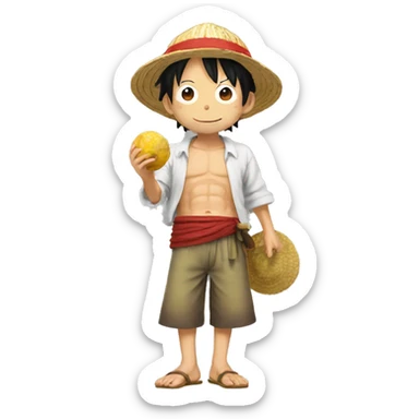 luffy et nauto fesant un tope - là sticker