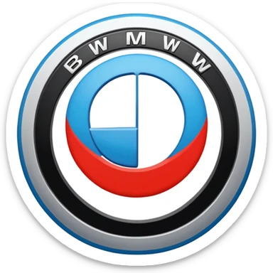 Make emoji of bmw logo sticker