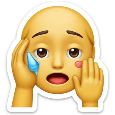 Tourne cet emoji 🤜 de -90 degrés et met le sur la bouche de cette emoji 😭 sticker