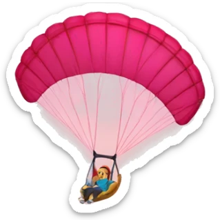 Parapente rose sticker