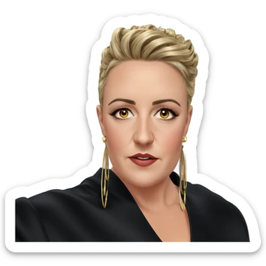 girl with stunning earrings sticker