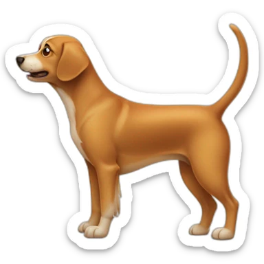 dog wagging tail sticker
