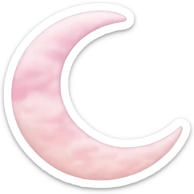 Crescent moon and light pink clouds sticker