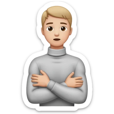 Arms crossed choking neck  sticker