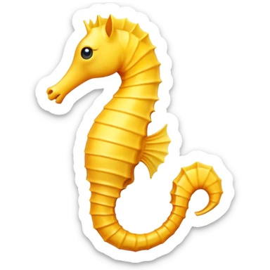 Yellow seahorse horse sticker