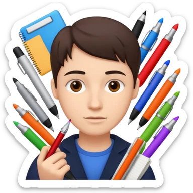 writer items sticker